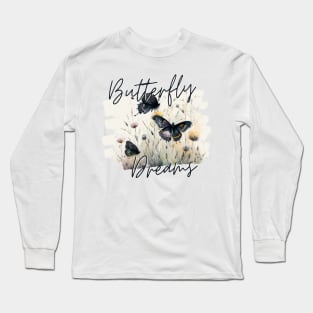 Dark Butterfly Dreams Long Sleeve T-Shirt